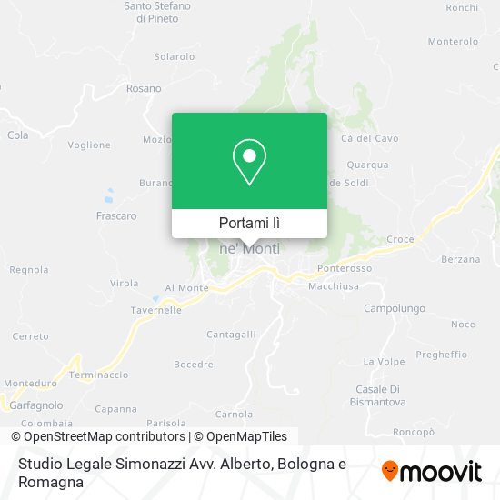 Mappa Studio Legale Simonazzi Avv. Alberto