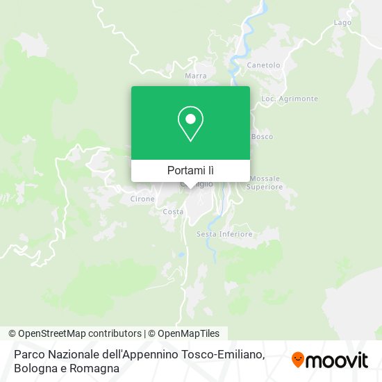 Mappa Parco Nazionale dell'Appennino Tosco-Emiliano