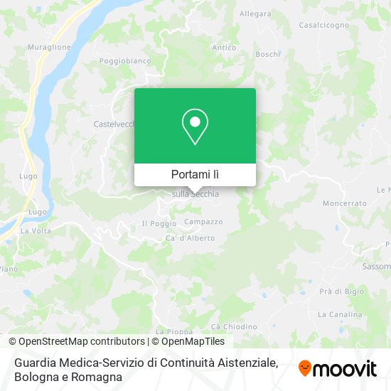 Mappa Guardia Medica-Servizio di Continuità Aistenziale
