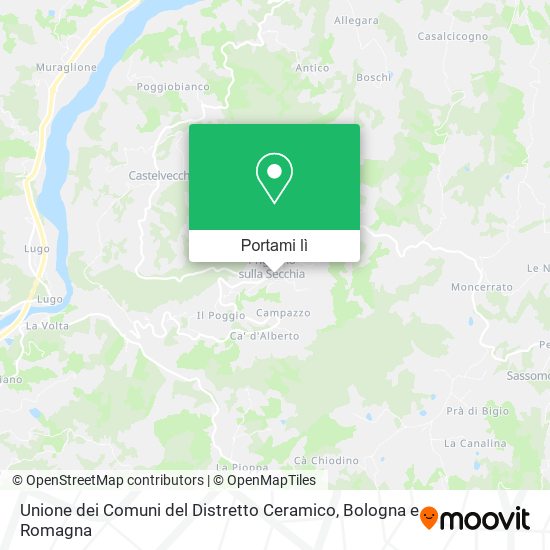 Mappa Unione dei Comuni del Distretto Ceramico