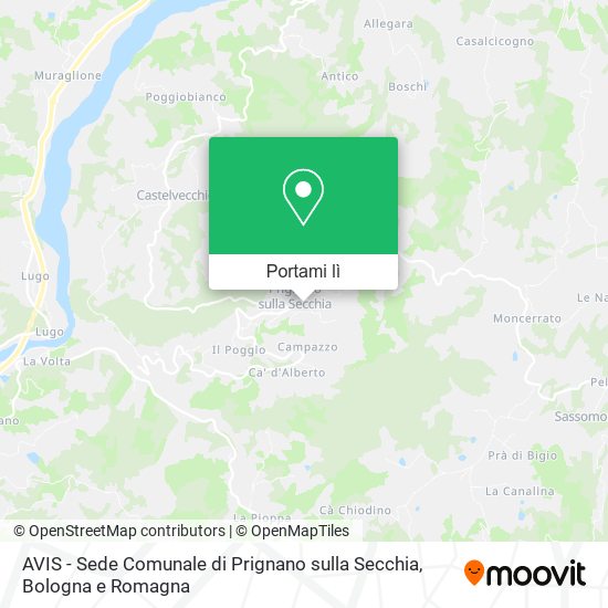 Mappa AVIS - Sede Comunale di Prignano sulla Secchia