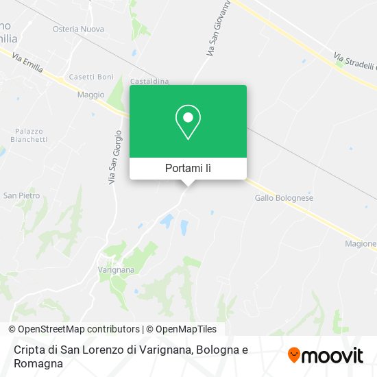 Mappa Cripta di San Lorenzo di Varignana