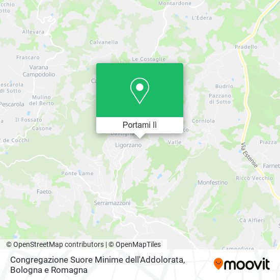 Mappa Congregazione Suore Minime dell'Addolorata
