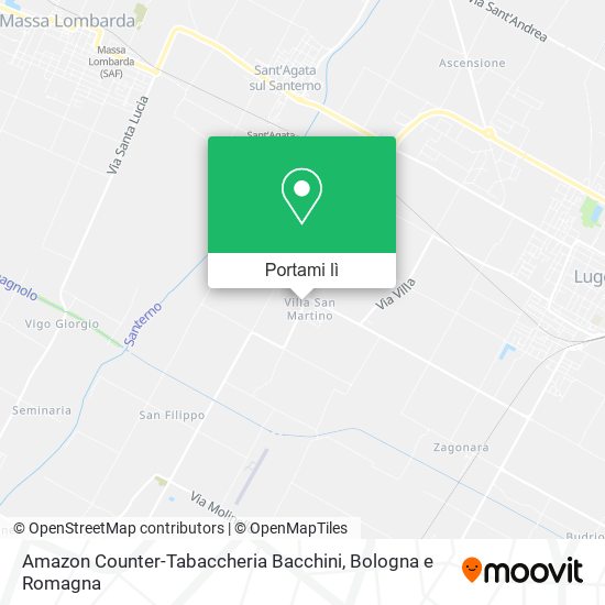 Mappa Amazon Counter-Tabaccheria Bacchini