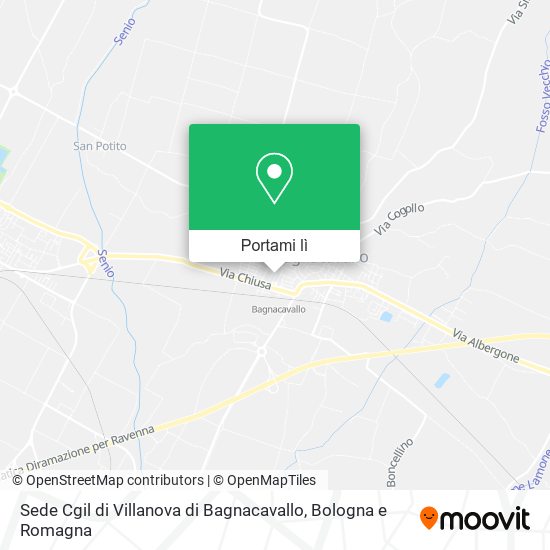 Mappa Sede Cgil di Villanova di Bagnacavallo