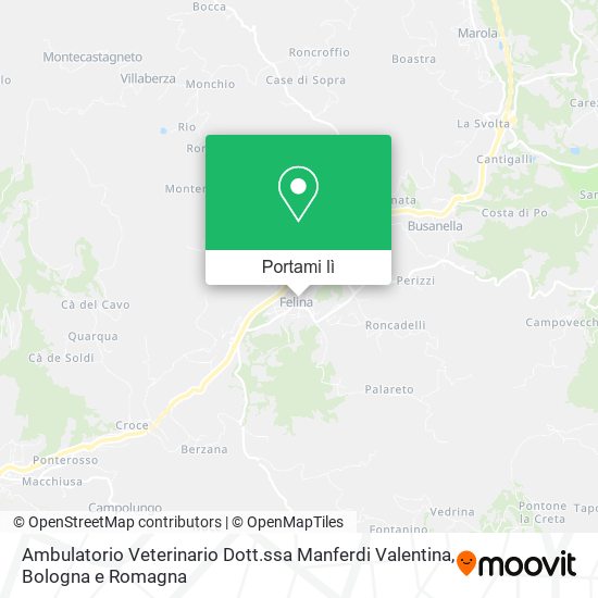 Mappa Ambulatorio Veterinario Dott.ssa Manferdi Valentina