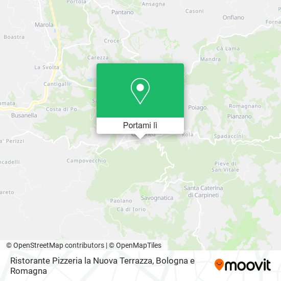 Mappa Ristorante Pizzeria la Nuova Terrazza