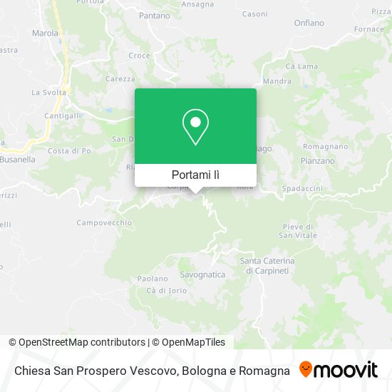 Mappa Chiesa San Prospero Vescovo
