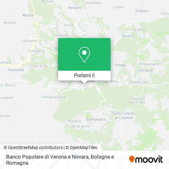 Mappa Banco Popolare di Verona e Novara