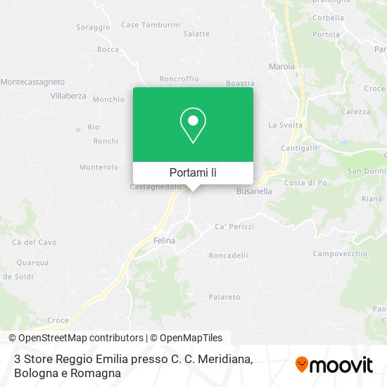 Mappa 3 Store Reggio Emilia presso C. C. Meridiana