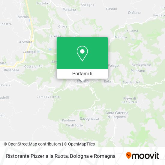 Mappa Ristorante Pizzeria la Ruota