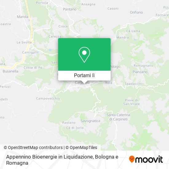 Mappa Appennino Bioenergie in Liquidazione