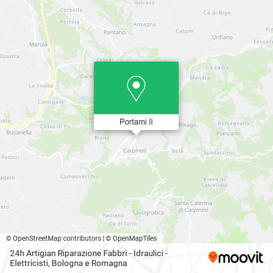 Mappa 24h Artigian Riparazione Fabbri - Idraulici - Elettricisti