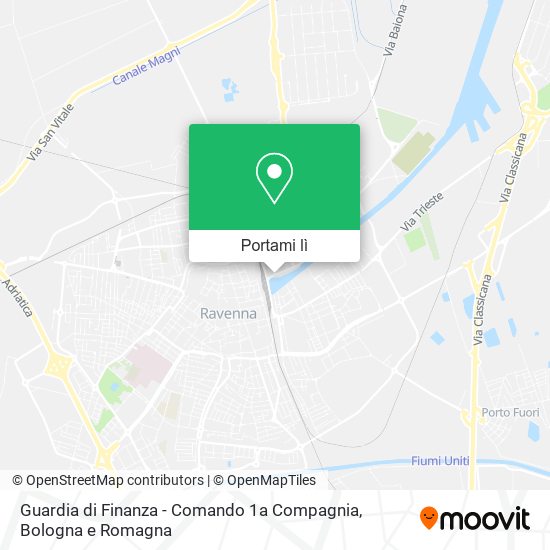 Mappa Guardia di Finanza - Comando 1a Compagnia