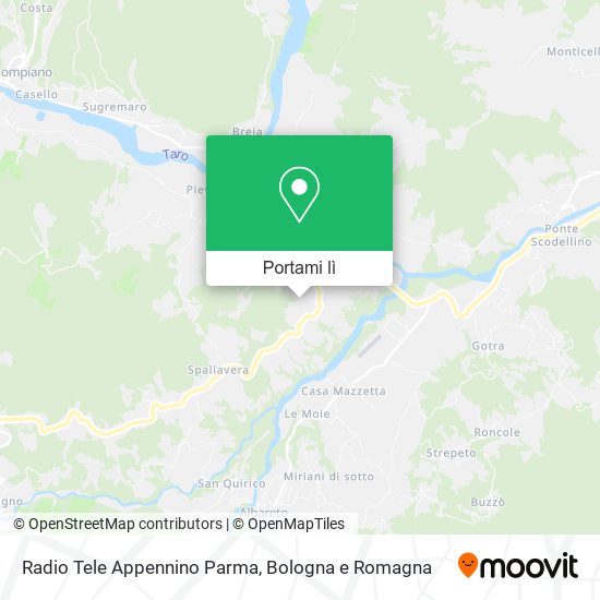 Mappa Radio Tele Appennino Parma