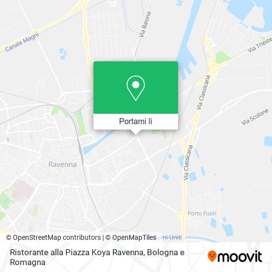 Mappa Ristorante alla Piazza Koya Ravenna