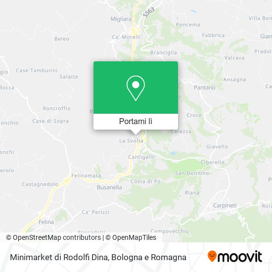 Mappa Minimarket di Rodolfi Dina