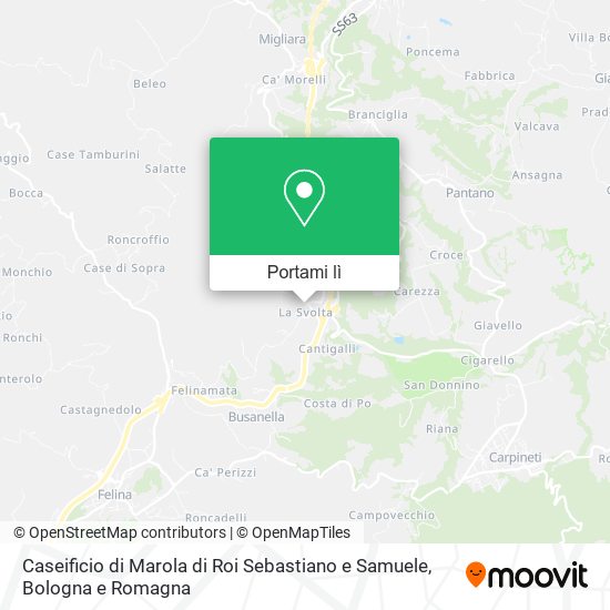 Mappa Caseificio di Marola di Roi Sebastiano e Samuele