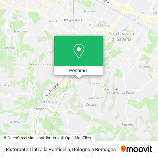 Mappa Ristorante Tinti alla Ponticella