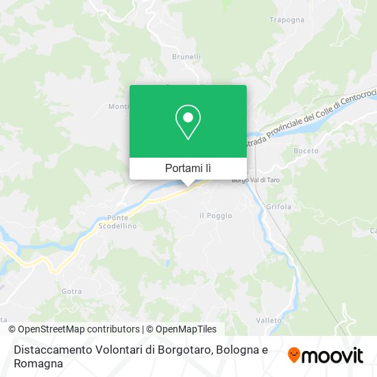 Mappa Distaccamento Volontari di Borgotaro