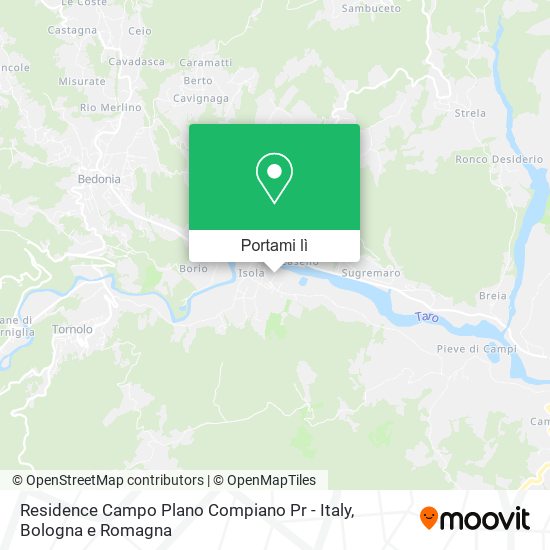 Mappa Residence Campo Plano Compiano Pr - Italy