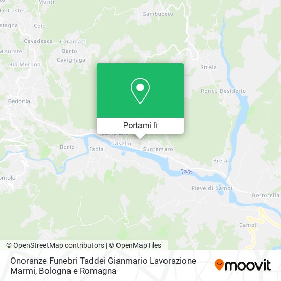 Mappa Onoranze Funebri Taddei Gianmario Lavorazione Marmi