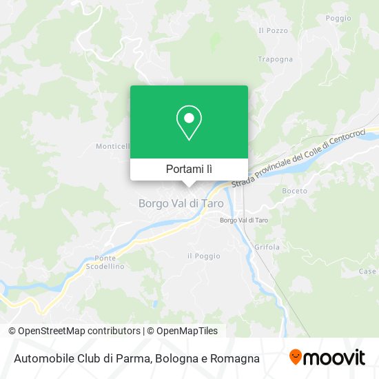 Mappa Automobile Club di Parma