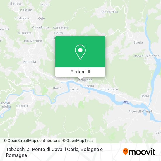 Mappa Tabacchi al Ponte di Cavalli Carla