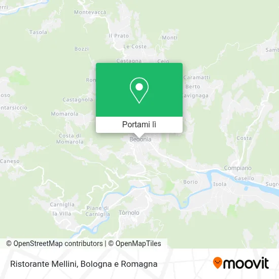 Mappa Ristorante Mellini