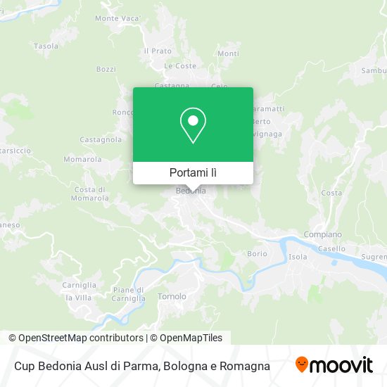 Mappa Cup Bedonia Ausl di Parma