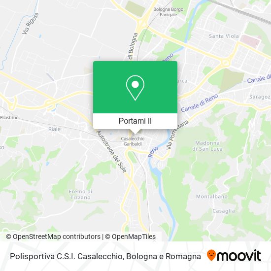 Mappa Polisportiva C.S.I. Casalecchio