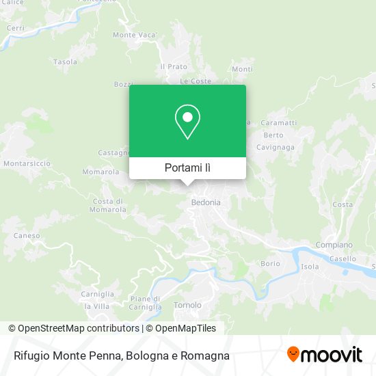Mappa Rifugio Monte Penna