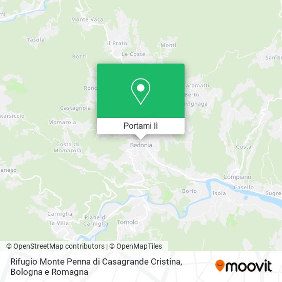 Mappa Rifugio Monte Penna di Casagrande Cristina
