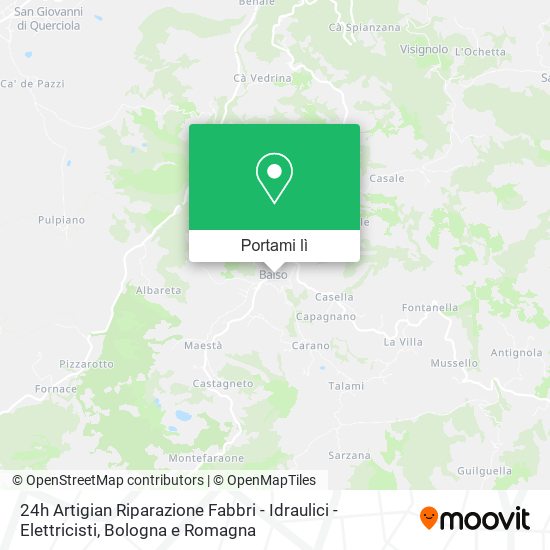 Mappa 24h Artigian Riparazione Fabbri - Idraulici - Elettricisti