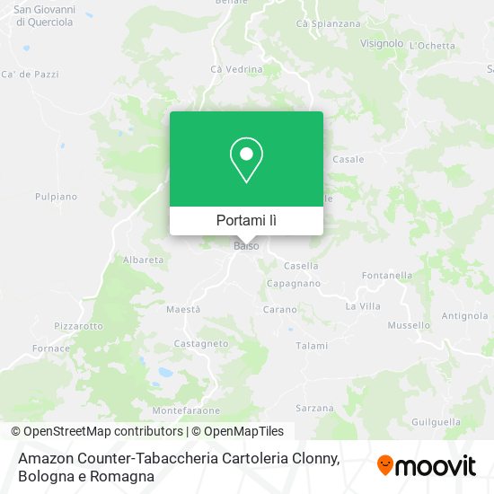 Mappa Amazon Counter-Tabaccheria Cartoleria Clonny