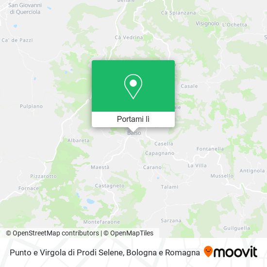 Mappa Punto e Virgola di Prodi Selene