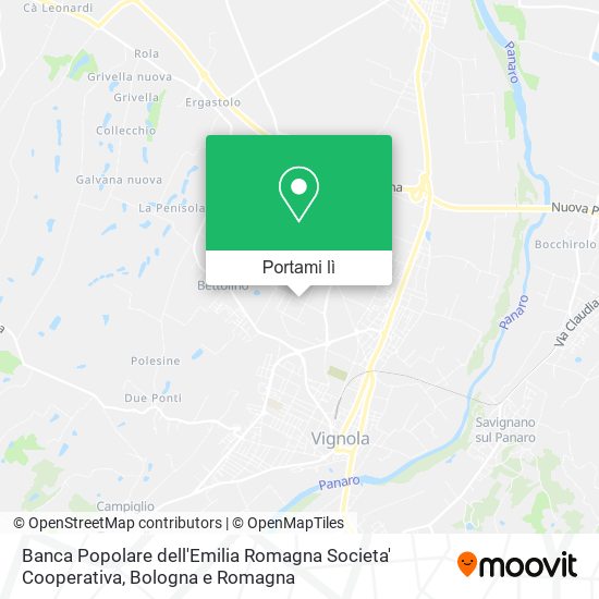 Mappa Banca Popolare dell'Emilia Romagna Societa' Cooperativa