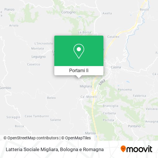 Mappa Latteria Sociale Migliara
