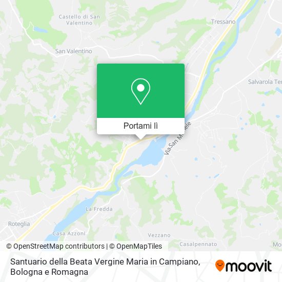 Mappa Santuario della Beata Vergine Maria in Campiano