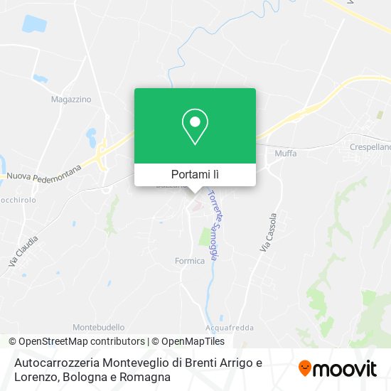 Mappa Autocarrozzeria Monteveglio di Brenti Arrigo e Lorenzo