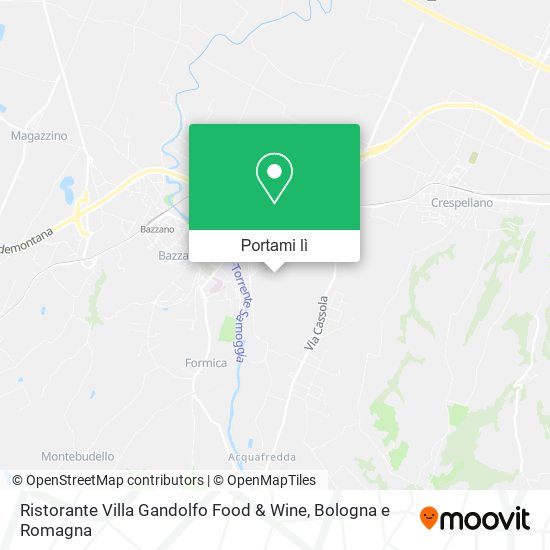 Mappa Ristorante Villa Gandolfo Food & Wine
