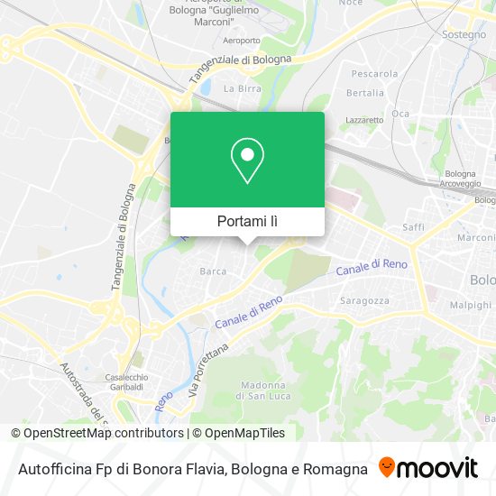 Mappa Autofficina Fp di Bonora Flavia