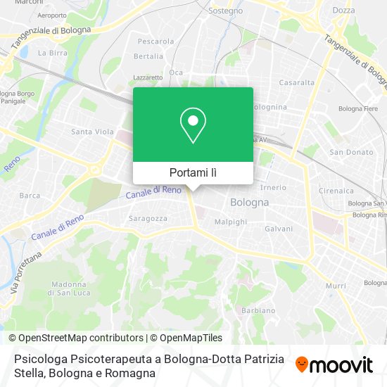 Mappa Psicologa Psicoterapeuta a Bologna-Dotta Patrizia Stella