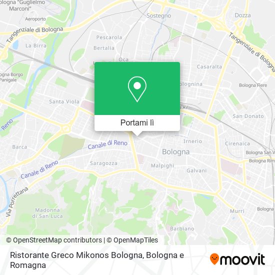 Mappa Ristorante Greco Mikonos Bologna
