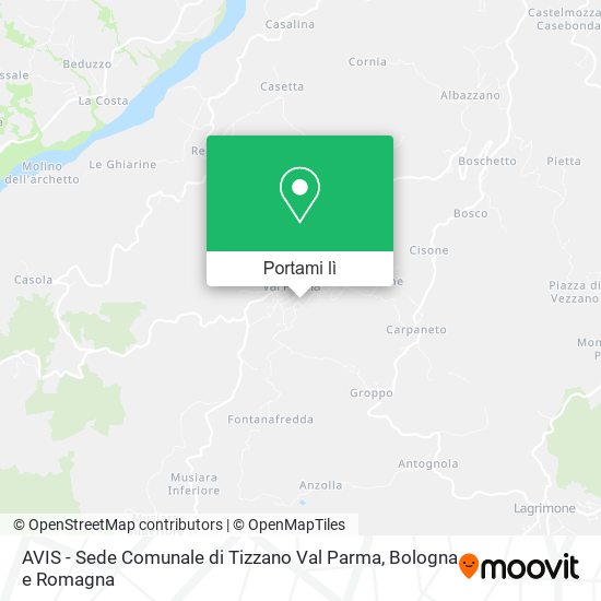 Mappa AVIS - Sede Comunale di Tizzano Val Parma