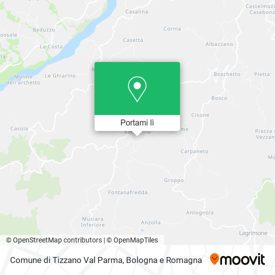 Mappa Comune di Tizzano Val Parma