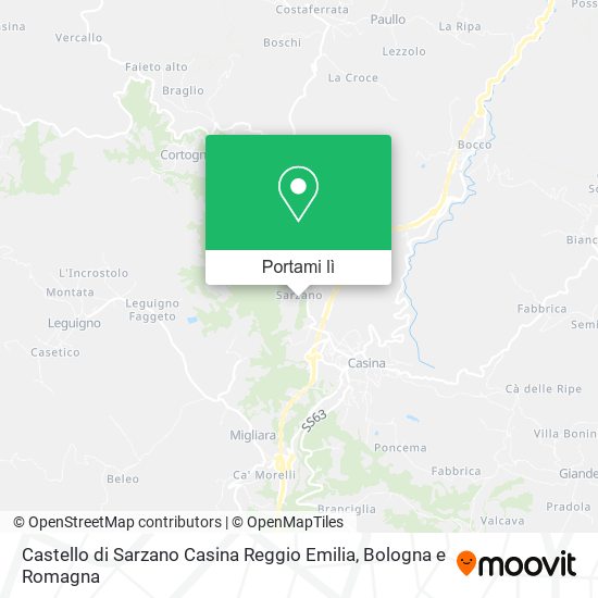 Mappa Castello di Sarzano Casina Reggio Emilia