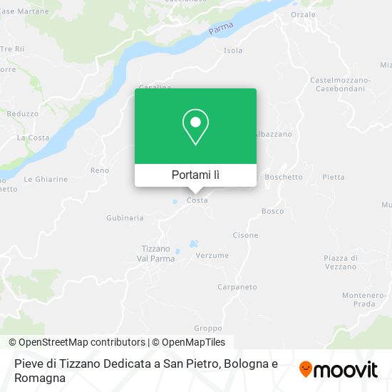 Mappa Pieve di Tizzano Dedicata a San Pietro