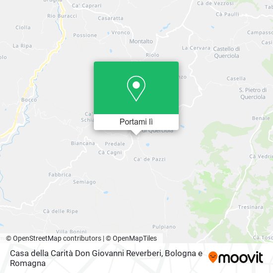 Mappa Casa della Carità Don Giovanni Reverberi