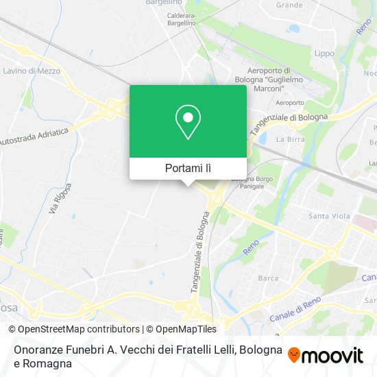 Mappa Onoranze Funebri A. Vecchi dei Fratelli Lelli